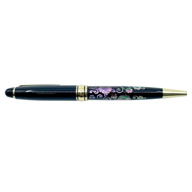 Nacreh Inlay Mother of Pearl Design Handmade Ballpoint Pen Retractable Executive Gift Deluxe Rollerball Point Black Ink (Arabesque) - Image 4